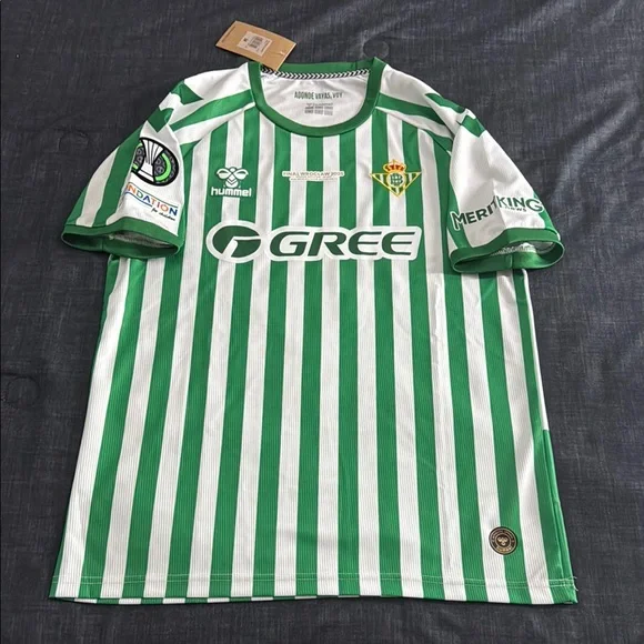 Real Betis #7 Antony 2025 UEFA Conference League Final Hummel Jersey - Picture 2 of 10